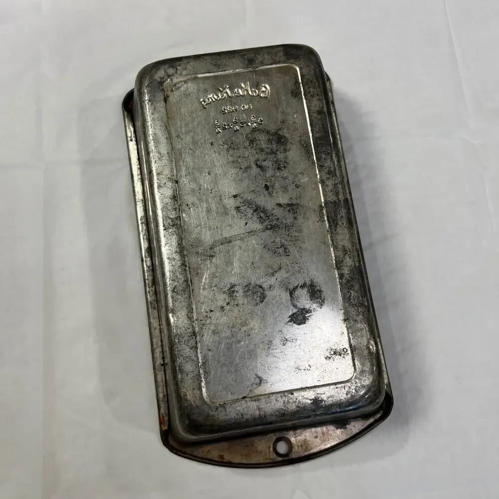 Vintage Bake King No H22 Bread Loaf Pan 9¾x5¾x2¾ Metal Bakeware USA Rustic
